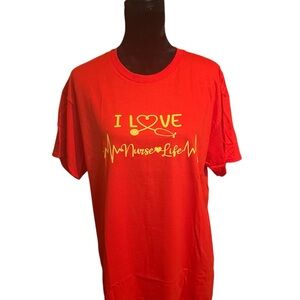 I Love Nurse Life (L) Red